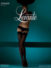 Levante 50 Denier Opaque Matte Stay Ups Hold Ups Black Tall