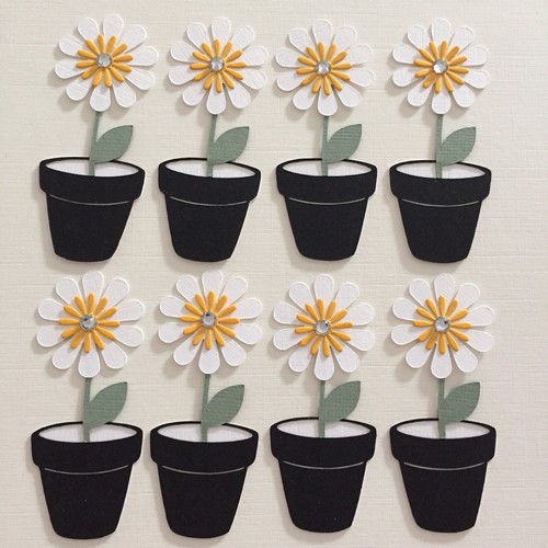 Garden flower pot white - 8,