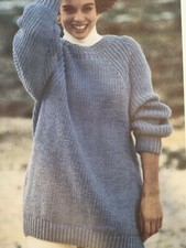 Aran Sloppy Joe Knitting Pattern Womens Sweater 30-42" (846)