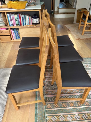 Oak dining chairs - dining, chairs,