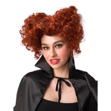 Funny Witch Wig Dark Orange Heart Shaped Ladies Fancy Dress Halloween Movie Wig