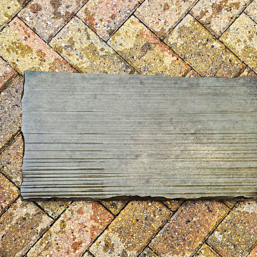 Grey grooved wood - grey, decking