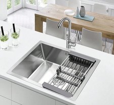 Undermount Sink Super Steel Stainless Bowl Single Kitchen Large Deep Square