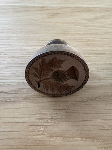 Antique wooden butter stamp - antique,