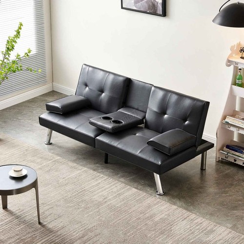 Luxury black sofa bed - luxury, faux