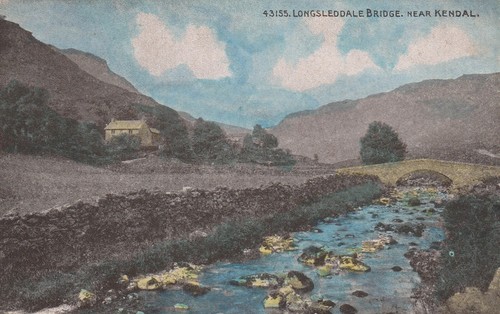 Postcard longsleddale bridge - longsleddale,