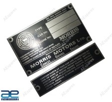 2x Morris Minor MM Chassis ID Plate MMP3002 For morris minor S2u