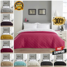 Reversible Quilted Bedspread Comforter Throw Double Size Soft Bedding Sofa Cover