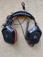 Logitech g332 black red gaming - black/red,