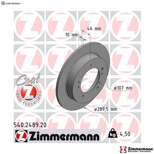 Brake discs 540 2489 for - brake,