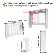 100/92cm High Radiator Cover