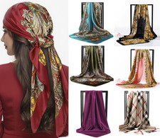 Large 90cm Satin Silk Square