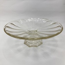 Art Deco Glass Cake Stand