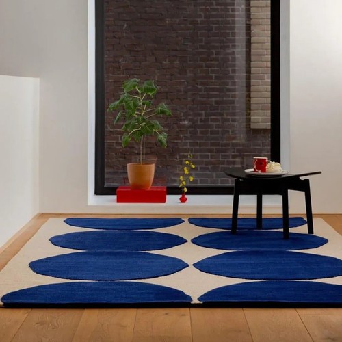 Blue premium hand - tufted, rug