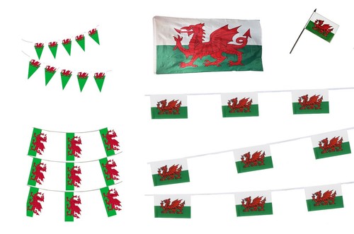 Welsh flag bunting - flag, pennants