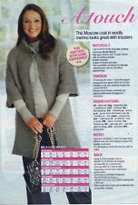 ~ Pull-Out Knitting Pattern For Lady's Chunky Boucle Yarn Coat ~ 32" ~ 42" ~