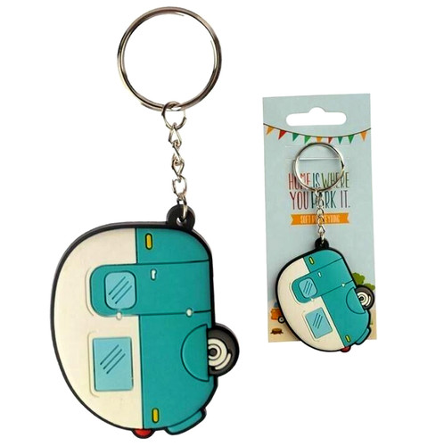 Caravan keyring soft pvc key - keyring,