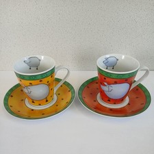 Maxwell Williams Porky Pig espresso Coffee Cup and Saucer Designer vintage