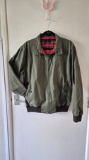 FRED PERRY HARRINGTON GREEN MADE IN ENGLAND JACKET COAT SIZE M