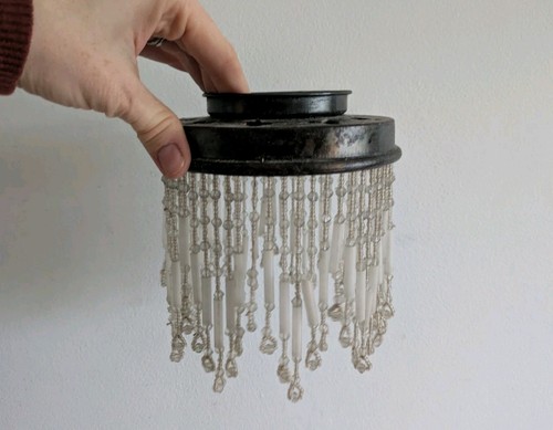 Antique french beaded light - antique,