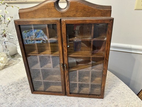 Vintage wood shadow - wood, glass