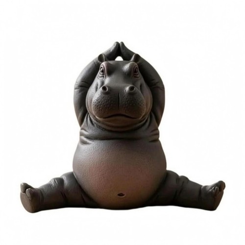 Resin meditation hippo - meditation,