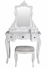 Makeup Dresser Antique Vanity Table Vintage Mirror Dresser White