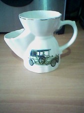 Shaving mug, Lord Nelson Pottery. vintage white china Rolls Royce