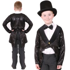 CHILDS BLACK SEQUIN TAILCOAT