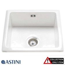 Astini Hampton 100 1.0 Bowl White Ceramic Undermount Kitchen Sink "GRADED"