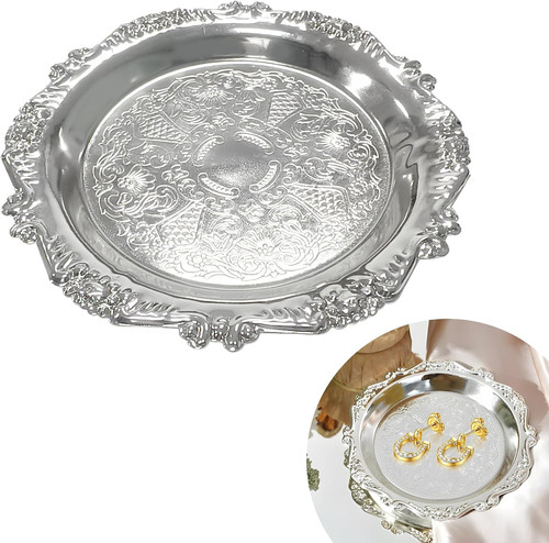 Vintage silver key tray small - silver, tray,