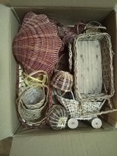 Mixed Bundle of 14 Assorted Woven Wicker Baskets