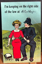 1915 Vintage Postcard Cleethorpes  Im Keeping on the right side of the law
