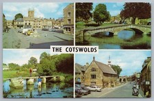 Postcard Cotswolds Multiview Stow Bourton East Leach Chipping Campden Unposted