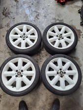 Mini Cooper S R52 R53 17" Crown Alloy Wheels/Tyres White 2002-2006 PLEASE READ 