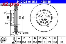 X2 PCS FRONT BRAKE DISC ROTOS
