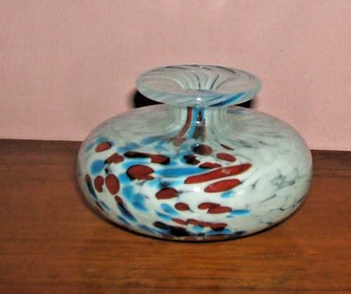 Mdina glass vase - mdina, etched