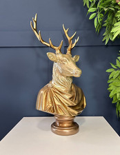 Gold Stag Deer Bust Ornament