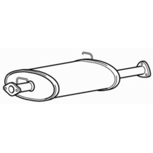 Centre exhaust middle - centre, silencer