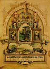 THE SOCIETY OF LOCOMOTIVE ENGINEERS AND FIREMEN  (ASLEF) MEMBERS CERIFICATE 1887