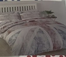 UNION JACK DISTRESSED DOT DOUBLE DUVET SET/ CORONATION/ BACKDROP / TABLECLOTH