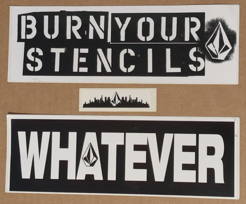 Volcom burn your - stencils, &