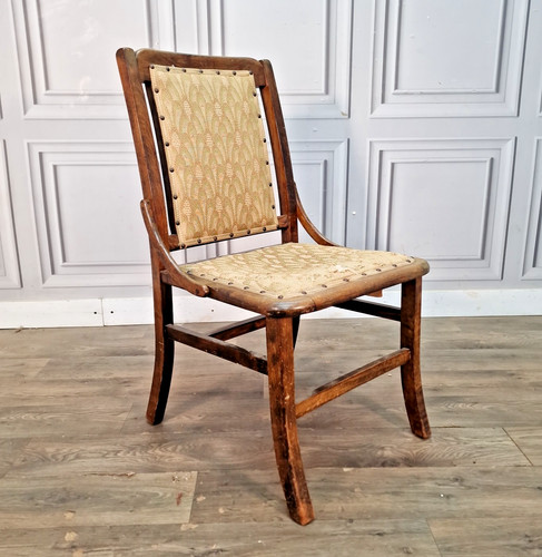 Antique oak side chair - antique, low