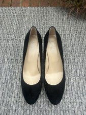 HOBBS Black Suede Court Shoes