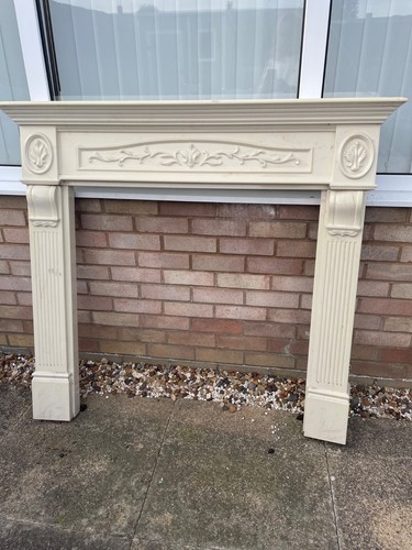 Used cream marble - marble, fire