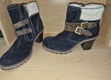 Tamaris Ladies Blue Suede