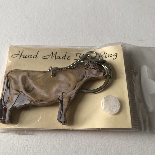 Jersey cow keyring k manf - jersey,