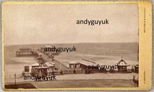 CDV RARE BLACKPOOL PIER SEASIDE HORSE CARRIAGE SEA LANCASHIRE BY GREGSON PHOTO