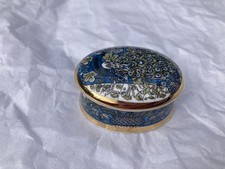 MUSEUM COLLECTIONS WILLIAM de MORGAN PEACOCK & VASE BONE  CHINA MINI TRINKET BOX