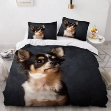 Pets Duvet Cover 3D Printed Chihuahua Puppy Bedding Set Single Kids Boys Girls